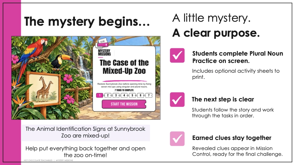 The Zoo mission story and learning purpose